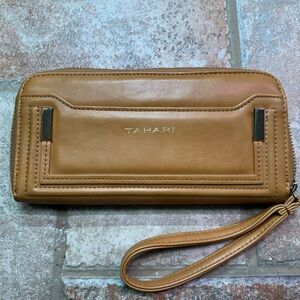 Tahari Pink and Brown Wallet